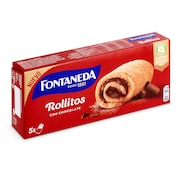Rollitos con chocolate Fontaneda caja 150 g