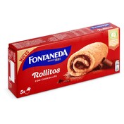 Rollitos con chocolate Fontaneda caja 150 g