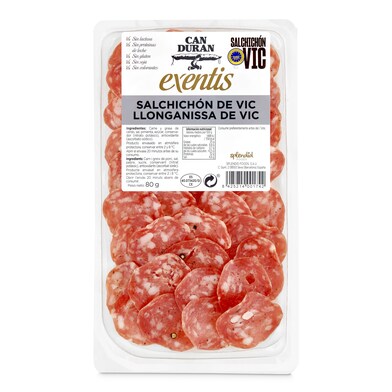 Salchichón de Vic Exentis sobre 80 g-0 Salchichón de Vic Exentis sobre 80 g-0