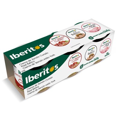Surtido de patés Iberitos lata 3 x 80 g-0 Surtido de patés Iberitos lata 3 x 80 g-0