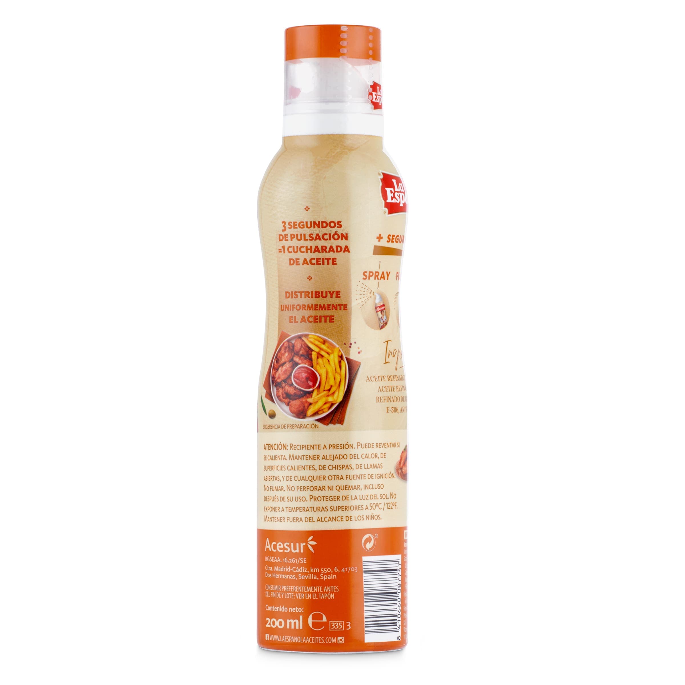 Aceite en spray para freidora de aire La española 200 ml
