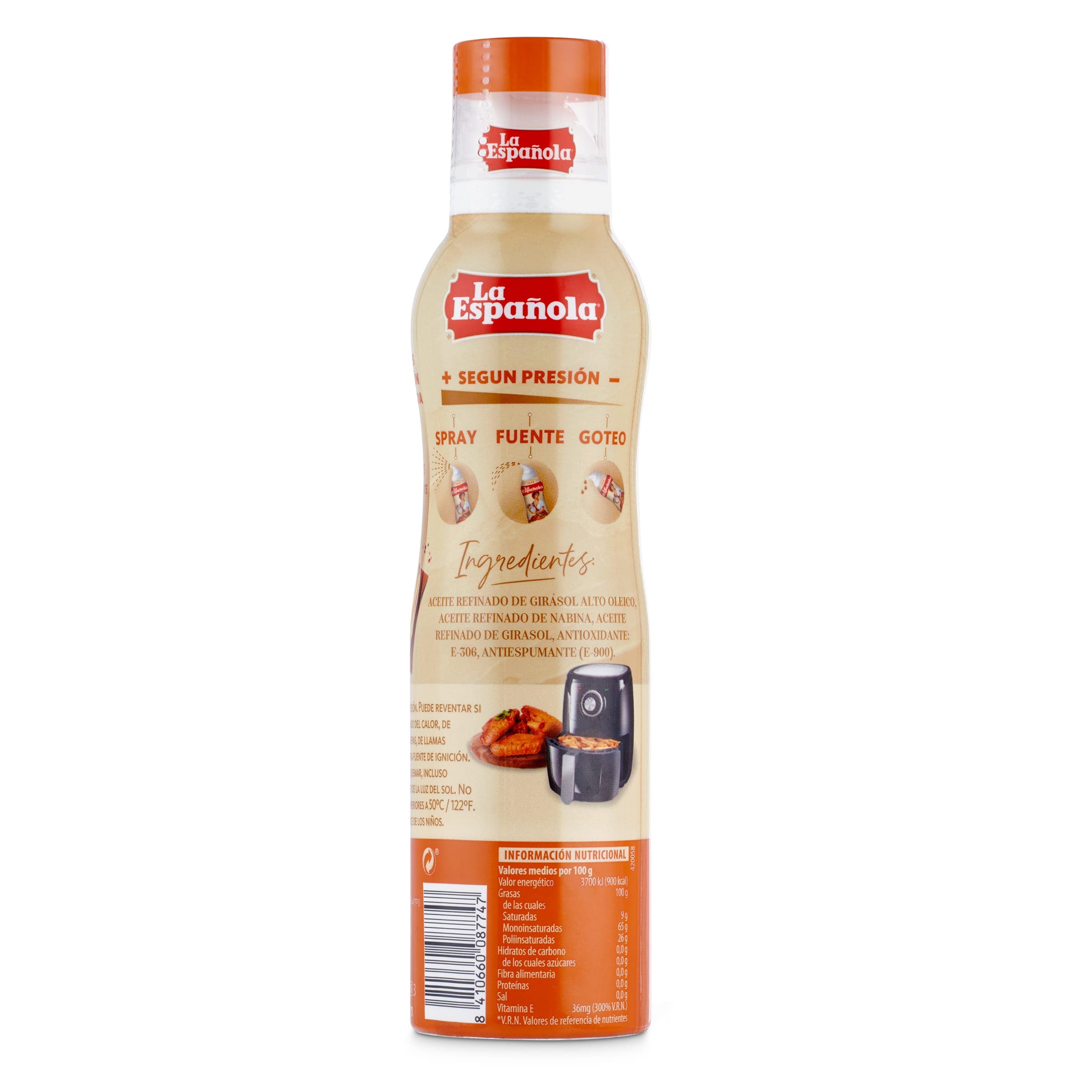 Aceite en spray para freidora de aire La española 200 ml