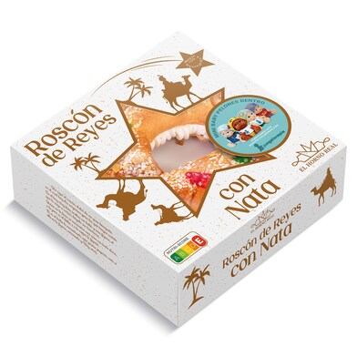 Roscón de Reyes premium con nata Dulce Noel Dia caja 875 g-0