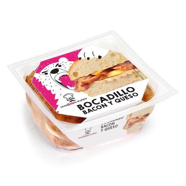 Bocadillo De Bacon Y Queso Al Punto Caja 200 Gr.