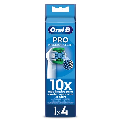 Cabezal de recambio para epillo de dientes pro precision clean Oral-B blister 4 unidades-0 Cabezal de recambio para epillo de dientes pro precision clean Oral-B blister 4 unidades-0