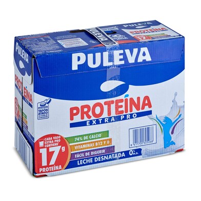Leche desnatada rica en proteínas Puleva pack 6 x 1 l-0 Leche desnatada rica en proteínas Puleva pack 6 x 1 l-0