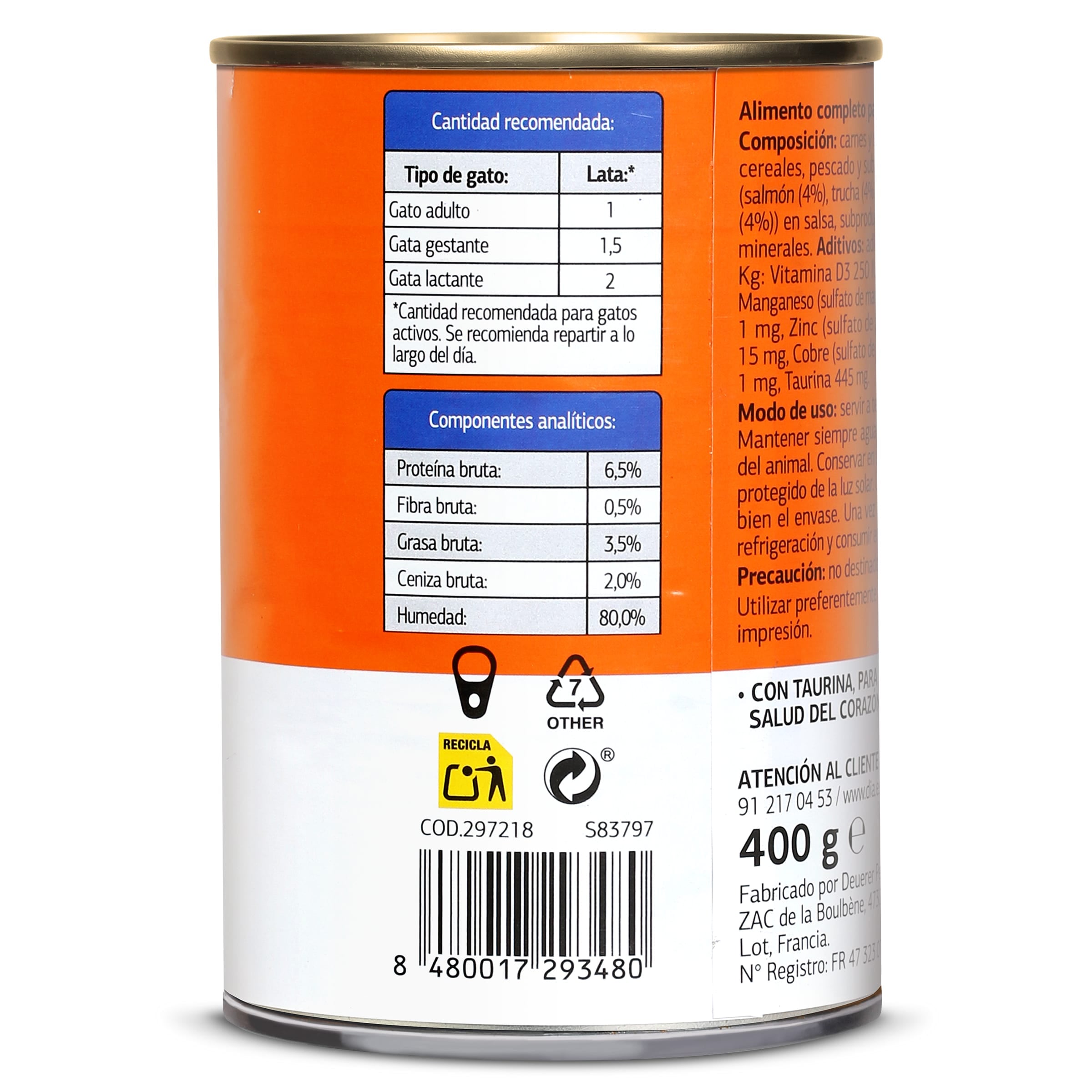 Alimento para gatos bocaditos con trucha, salmón y verduras Dia Deligato 400 g