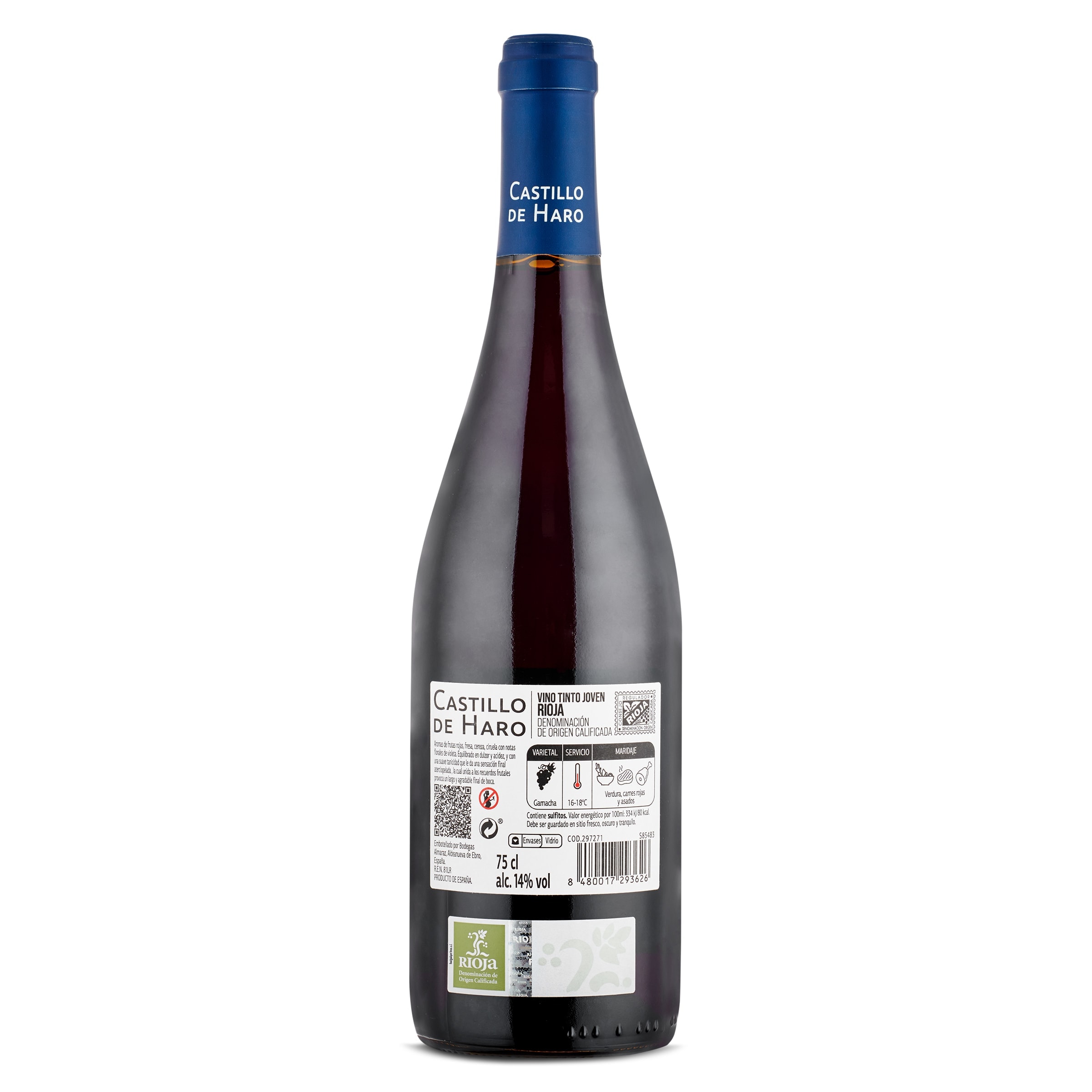 Vino tinto joven D.O. Rioja Castillo de Haro 75 cl