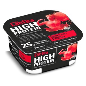 queso quark con fresa alto en proteinas 200 g