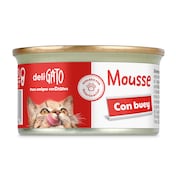 Mousse para gatos con buey Deligato Dia lata 85 g