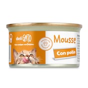 Mousse para gatos con pollo Deligato Dia lata 85 g