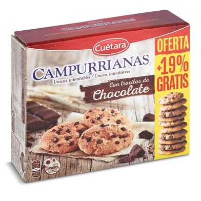 Galletas con chocolate Cuétara Campurrianas caja 450 g-0