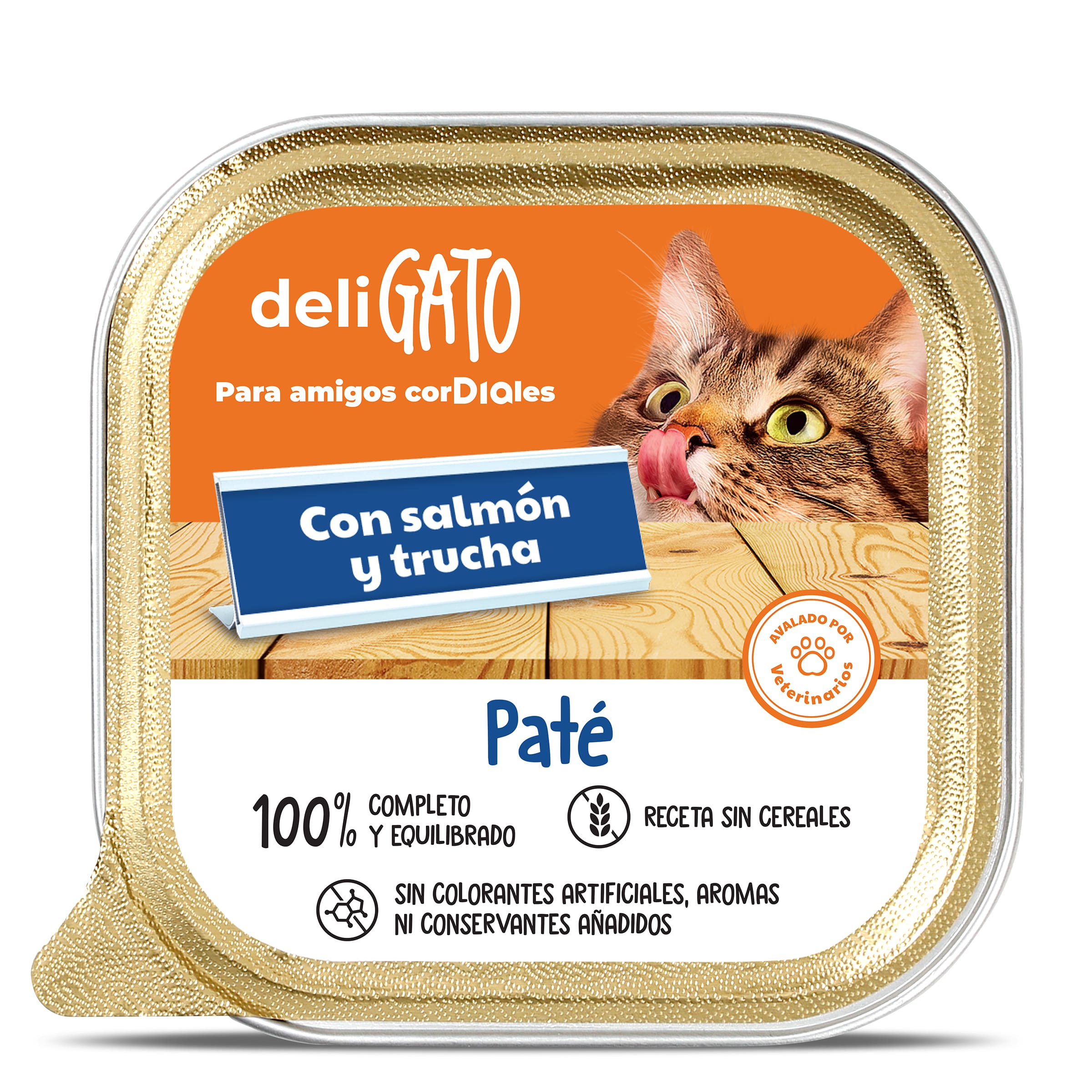 Paté para gato con salmón y trucha Dia Deligato 100 g