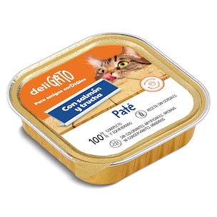 pate para gato con salmon y trucha 100 g