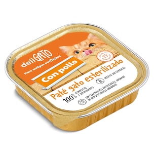 pate para gato esterilizado con pollo 100 g