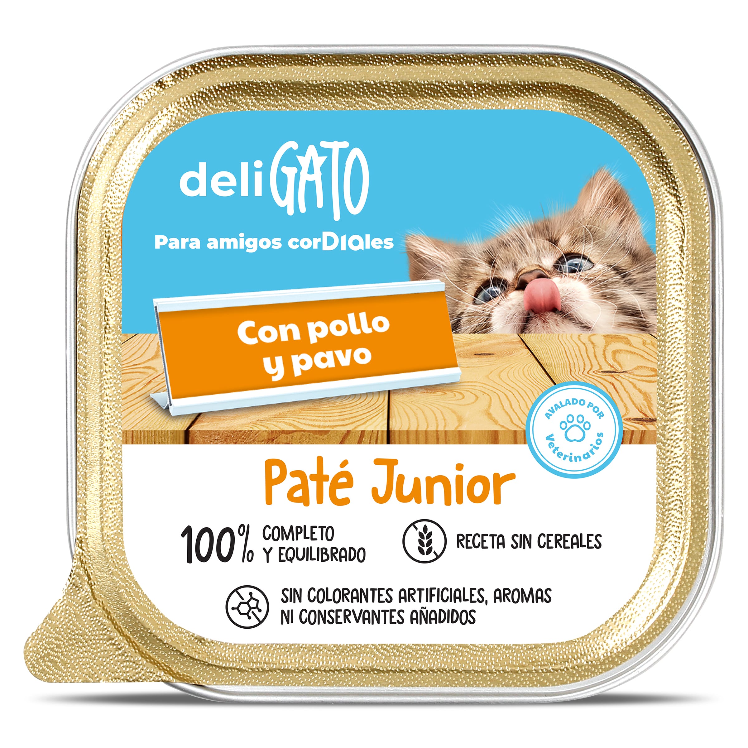 Paté para gato junior con pollo y pavo Dia Deligato 100 g
