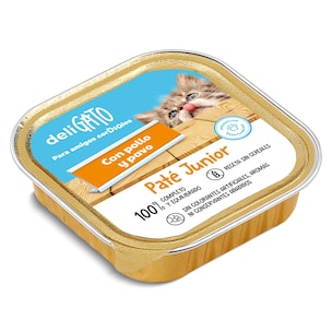 pate para gato junior con pollo y pavo 100 g