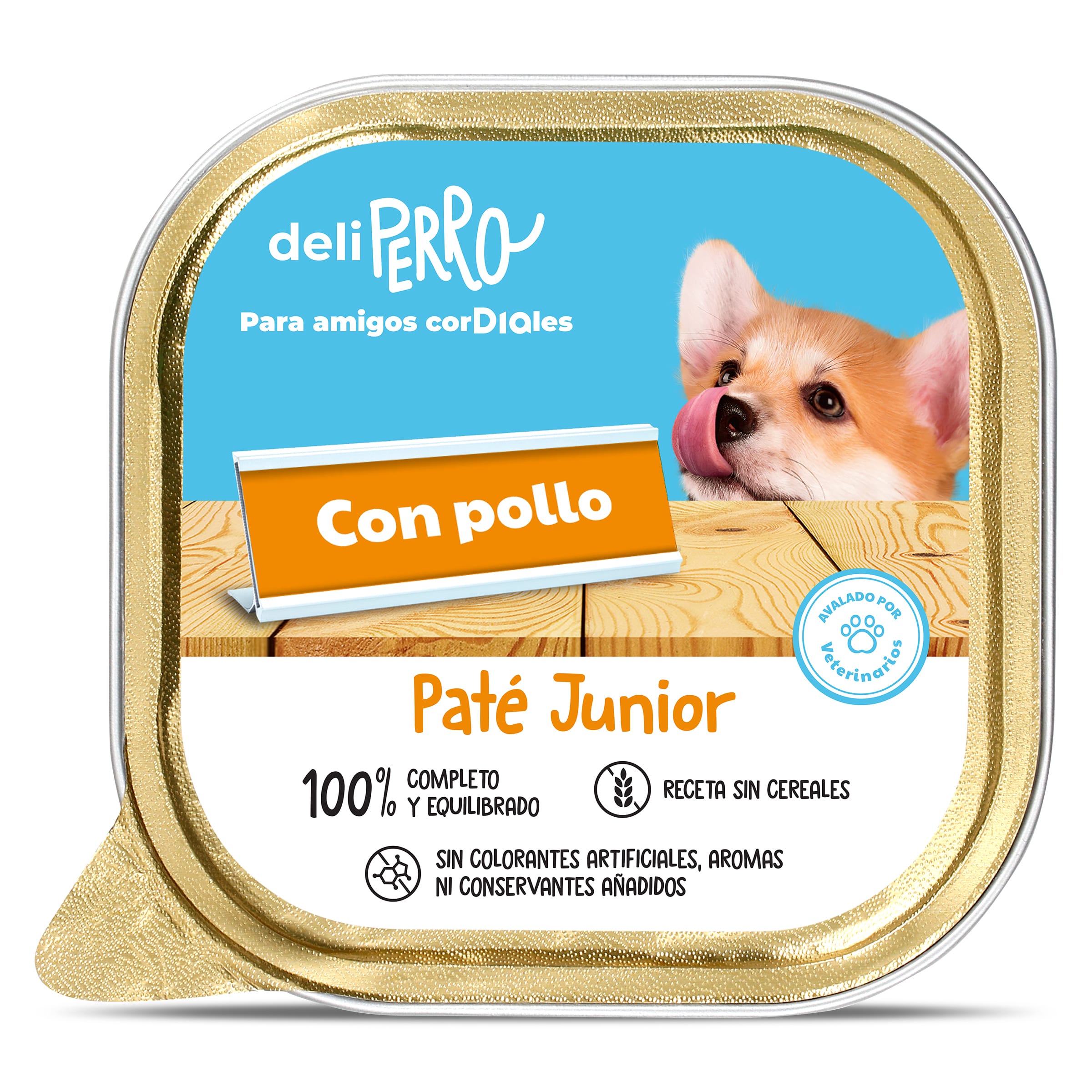 Paté para perros cachorros con pollo Dia Deliperro 300 g