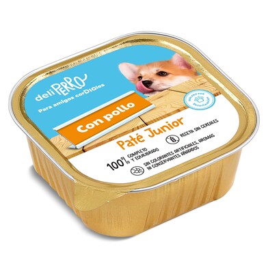Paté para perros cachorros con pollo Deliperro de Dia tarrina 300 g-0 Paté para perros cachorros con pollo Deliperro de Dia tarrina 300 g-0