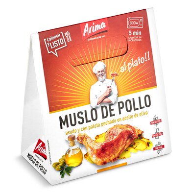 Muslo de pollo asado con patatas Arima caja 360 g-0 Muslo de pollo asado con patatas Arima caja 360 g-0