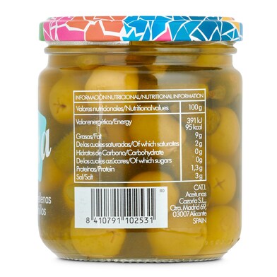 Aceitunas rellenas con pepinillos La sota frasco 180 g-1