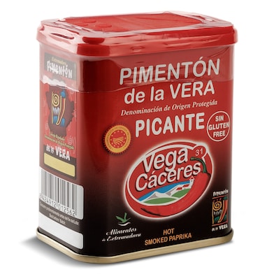 Pimentón picante de la Vera Vega Cáceres lata 75 g-0