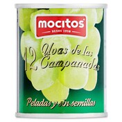 Uvas peladas y sin semillas en almíbar Mocitos lata 50 g