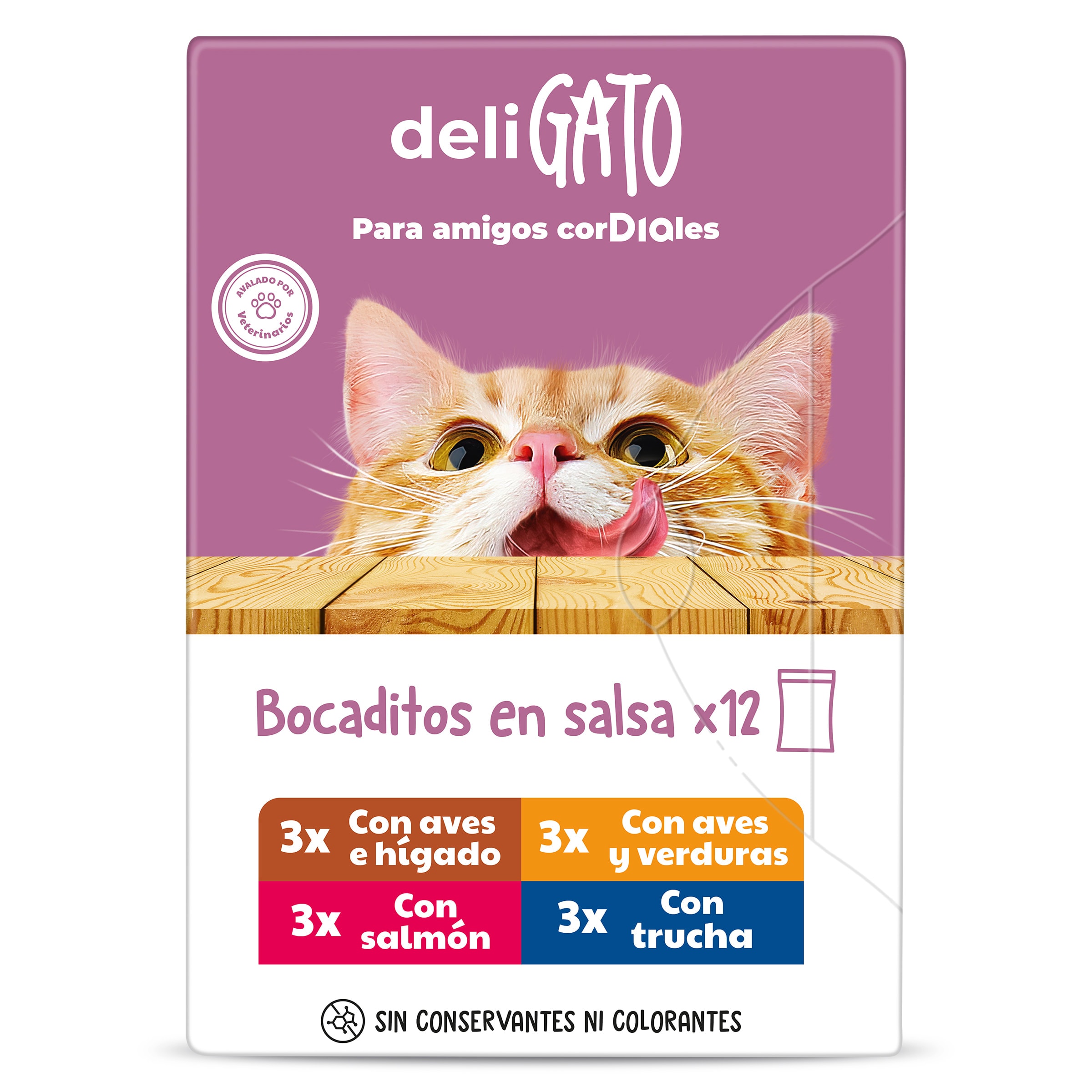Alimento para gato bocaditos en salsa Dia Deligato pack 12 x 100 g