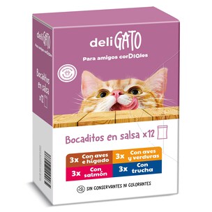 alimento para gato bocaditos en salsa pack 12 x 100 g