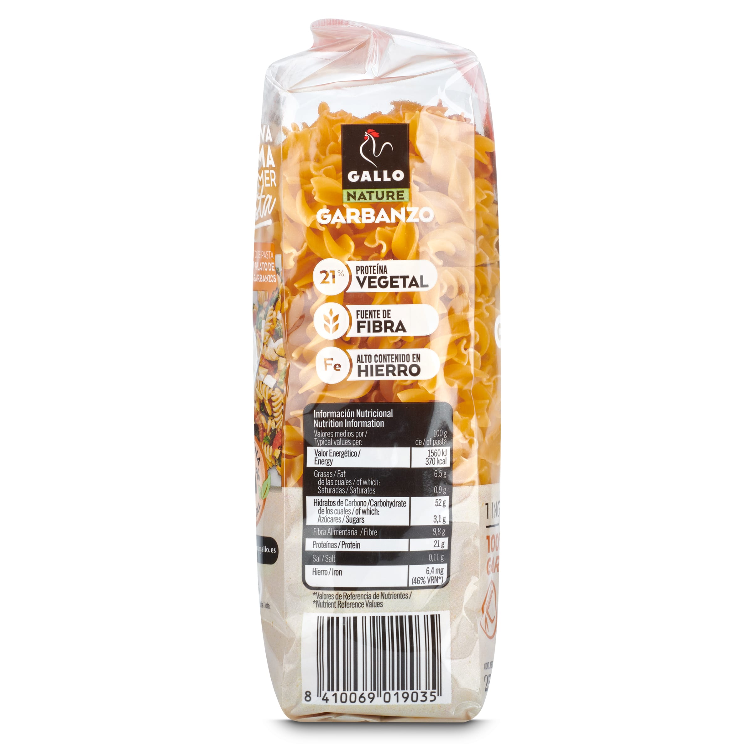 Hélices 100% de garbanzo Gallo 250 g