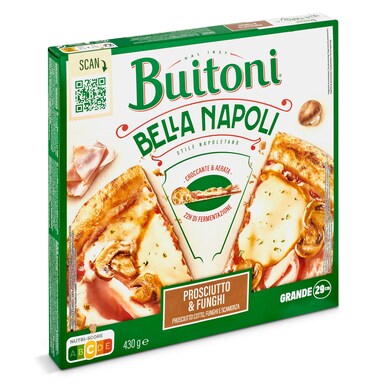Pizza jamón y champiñones Bella Napoli Buitoni caja 430 g-0 Pizza jamón y champiñones Bella Napoli Buitoni caja 430 g-0