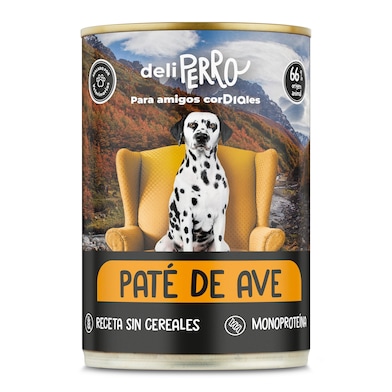 Alimento para perros paté de ave Deliperro de Dia lata 400 g-0