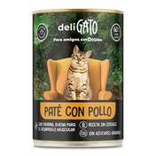 Alimento para gatos paté con pollo  Deligato Dia lata 400 g