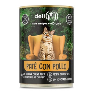 alimento para gatos pate con pollo 400 g