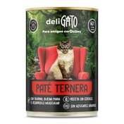 Alimento para gatos paté de ternera Deligato Dia lata 400 g