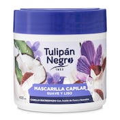 Mascarilla capilar suave y liso Tulipán Negro bote 400 ml