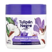 Mascarilla capilar suave y liso Tulipán Negro bote 400 ml