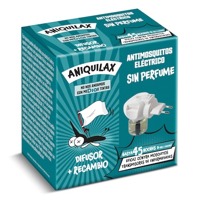 Insecticida eléctrico antimosquitos difusor + recambio Aniquilax caja 1 unidad-0