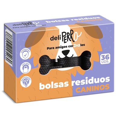 Bolsas para residuos caninos con asas Deliperro de Dia caja 36 unidades-0