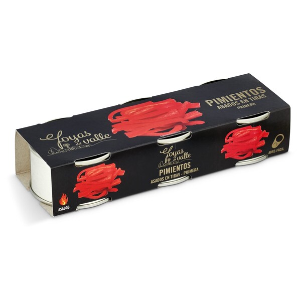 Pimientos Asados En Tiras Joyas Del Valle Lata 3 X 60 Gr.