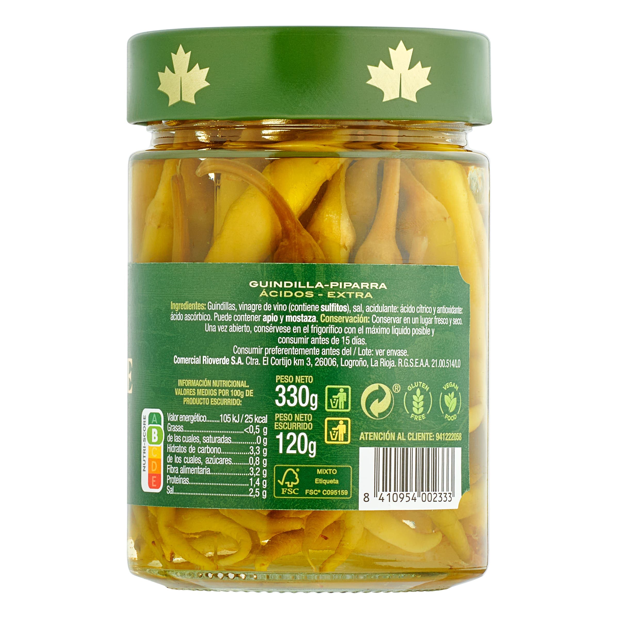 Piparras Rioverde 120 g