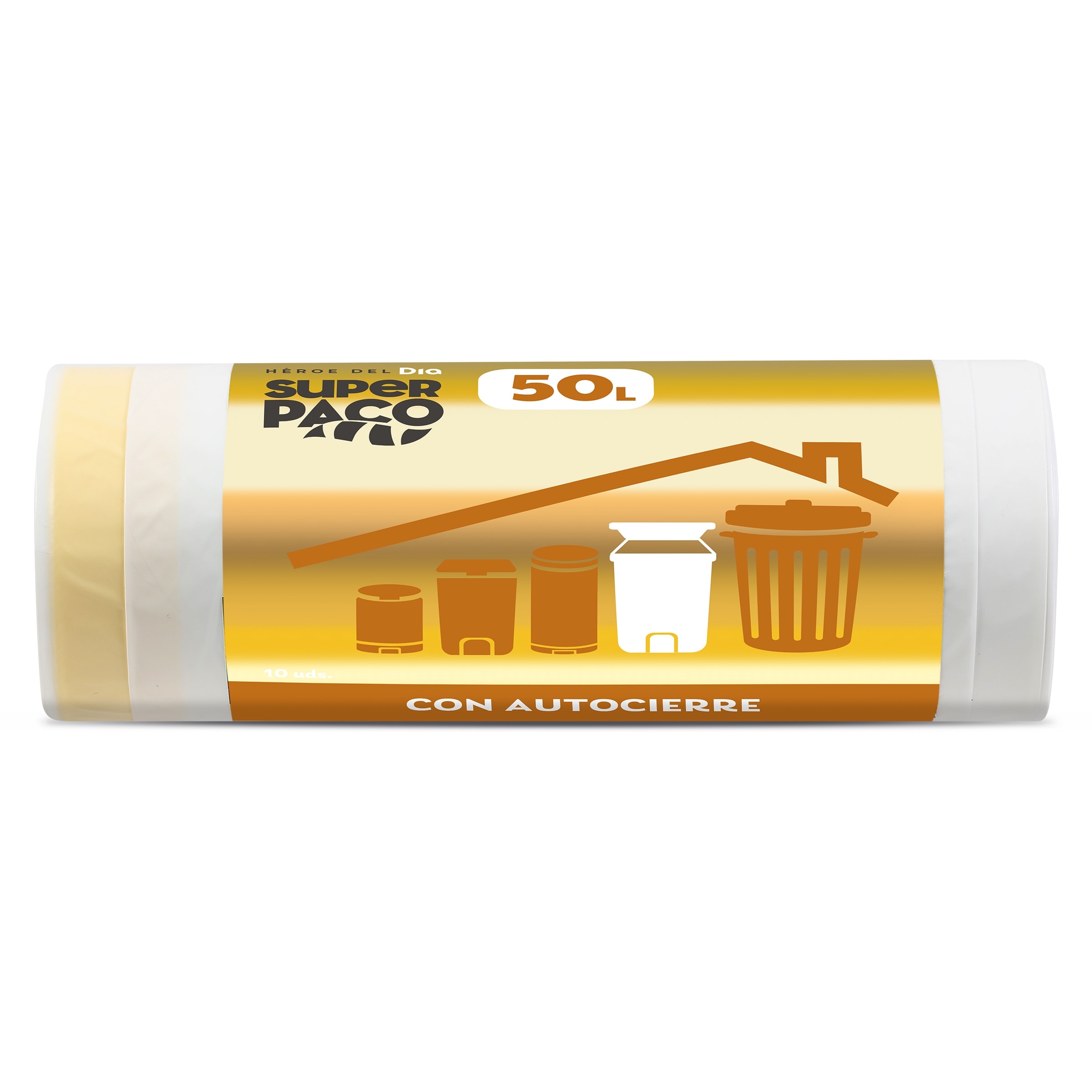 Bolsa de basura 50 L con autocierre Dia Super Paco 10 unidades