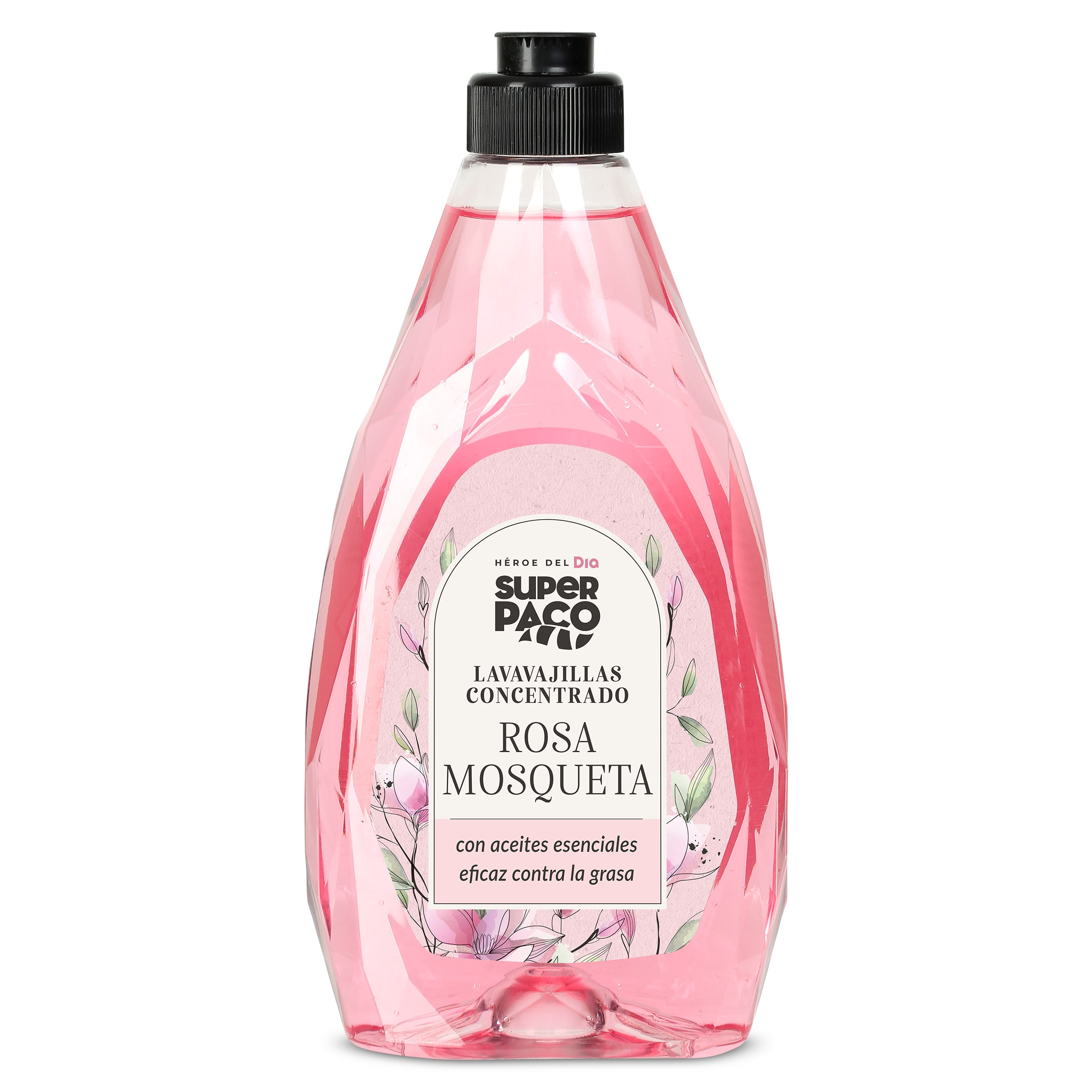 Lavavajillas a mano concentrado rosa mosqueta Super Paco de Dia botella 500 ml