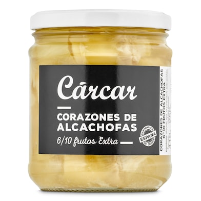 Corazones de alcachofas 6/10 Carcar frasco 250 g-0