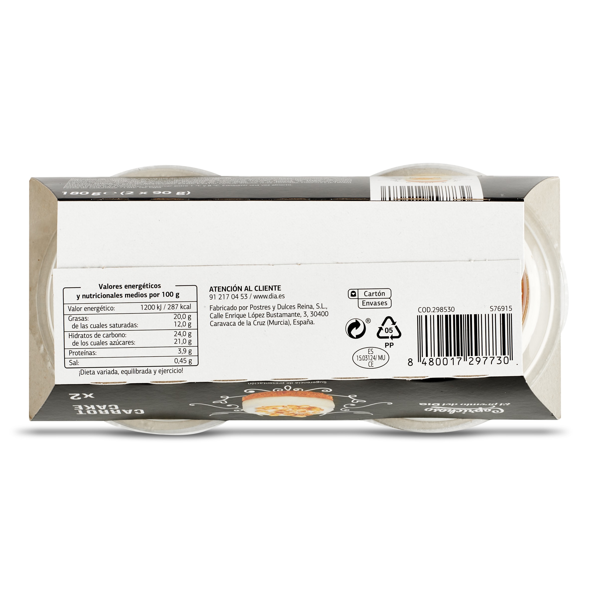 Carrot cake Dia Caprichoso 2 x 90 g