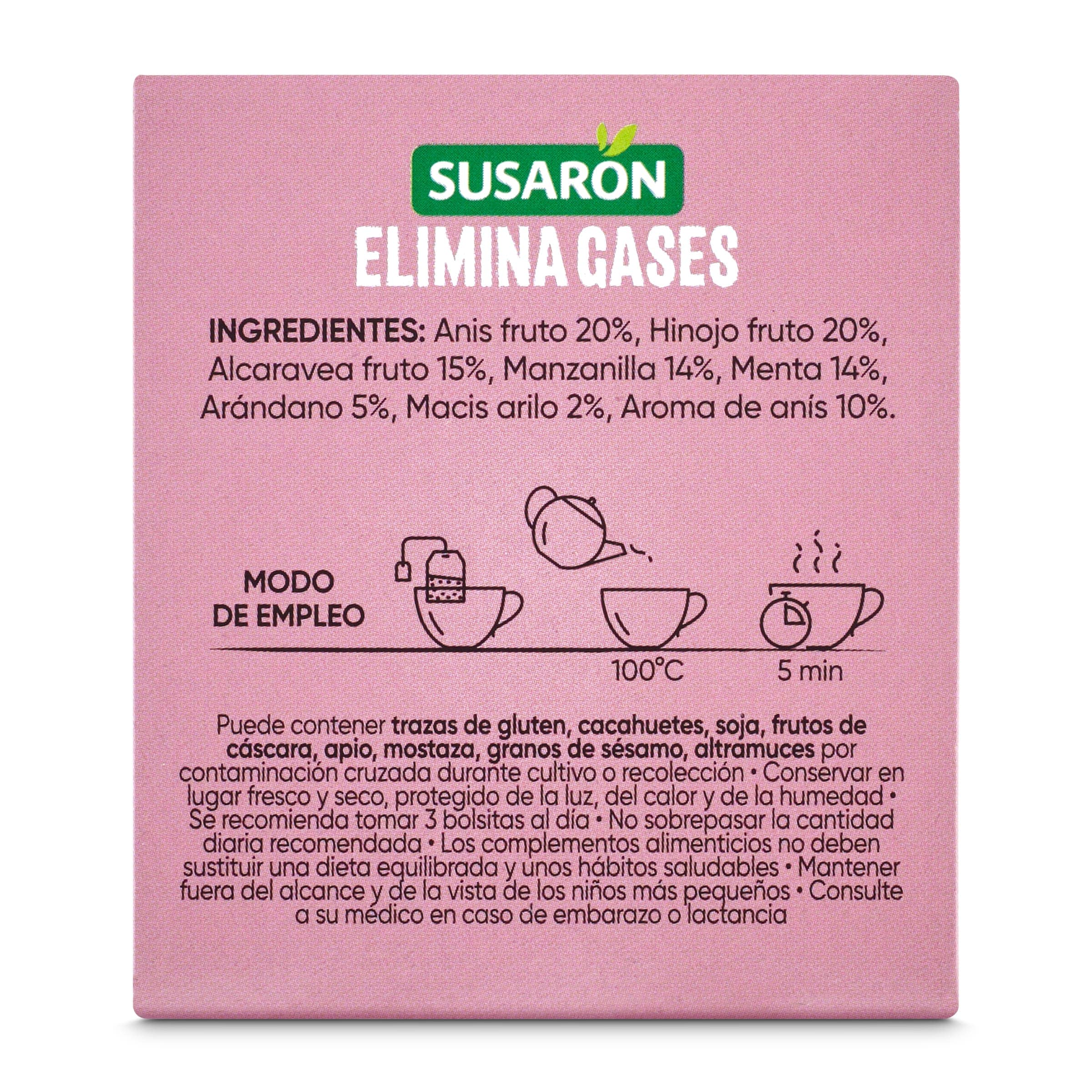 Infusión elimina gases Susaron 10 unidades