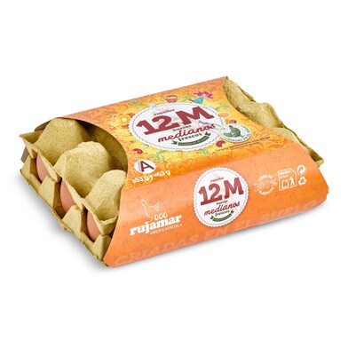 Huevos frescos categoría A clase M Rujamar 12 unidades-0 Huevos frescos categoría A clase M Rujamar 12 unidades-0