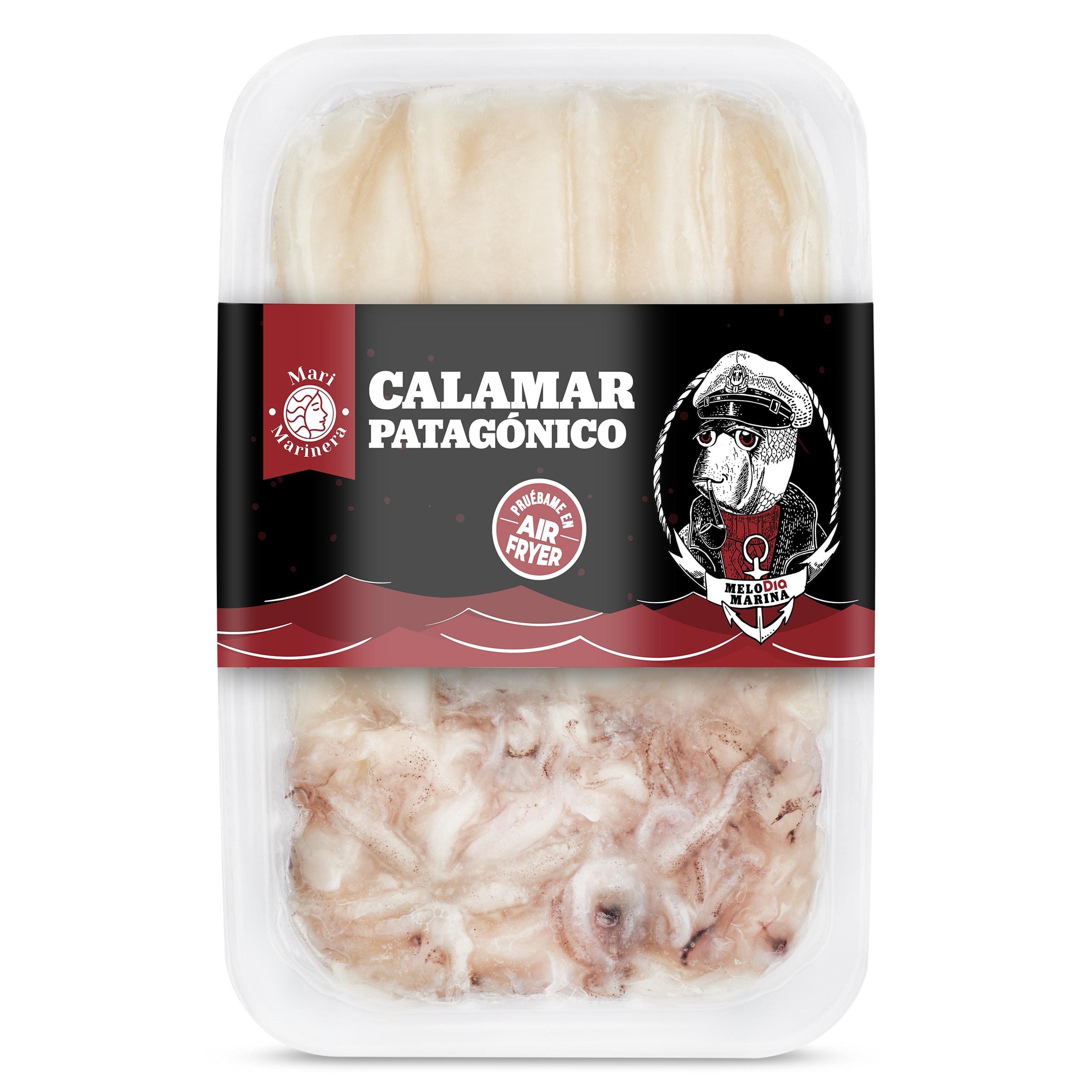 Calamar patagónico entero y limpio Dia Mari Marinera 400 g