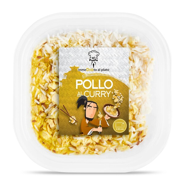 Pollo Al Curry Con Arroz Basmati Dia Al Punto 250 Gr.