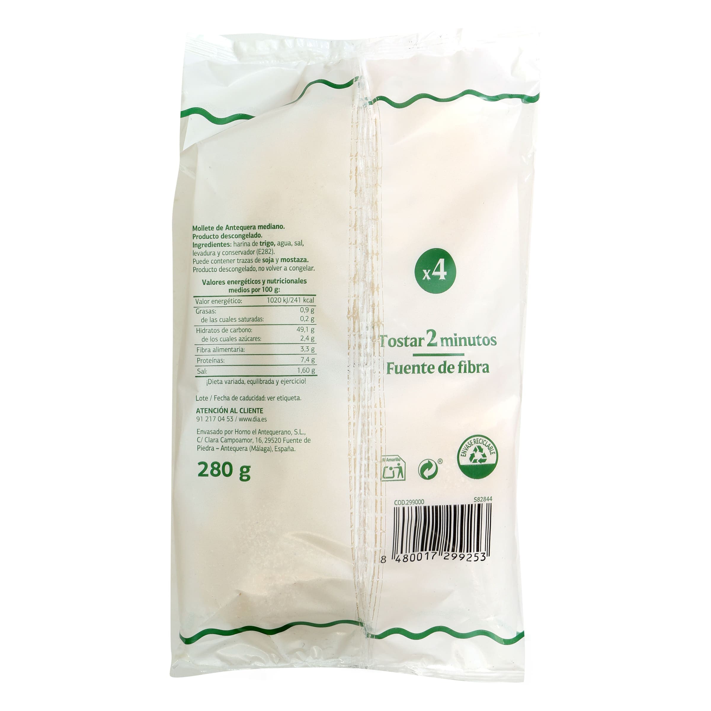 Mollete de Antequera El Molino de Dia 280 g